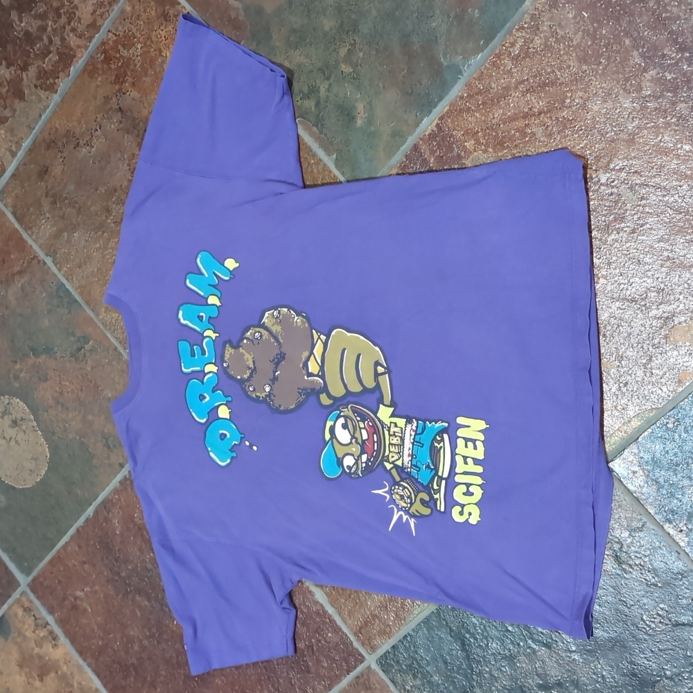 Vintage Scifen Dream Purple double sided graphic T-shirt